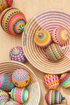 Handwoven Multicolor Jipi Palm Christmas Ornament