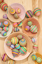Handwoven Multicolor Jipi Palm Christmas Ornament