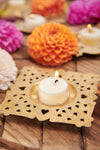 Hand Etched Brass Diya Tealight Holder