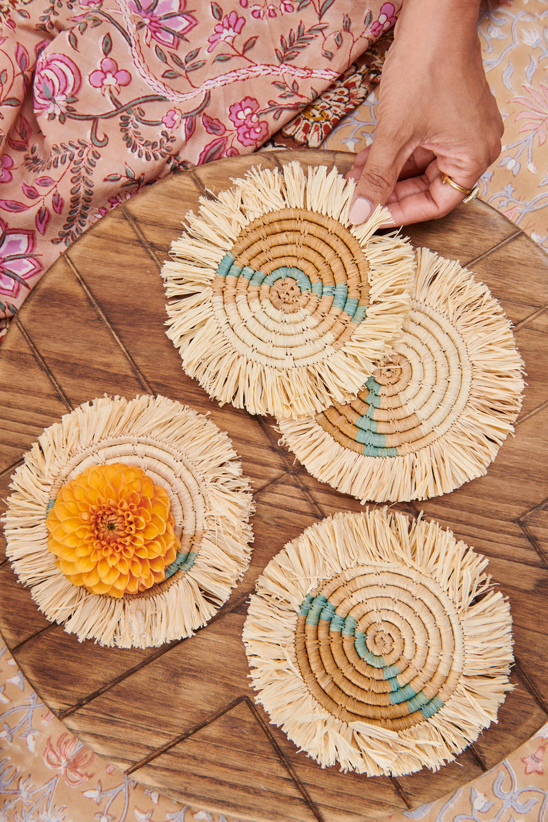 Woodland Fringed Coasters