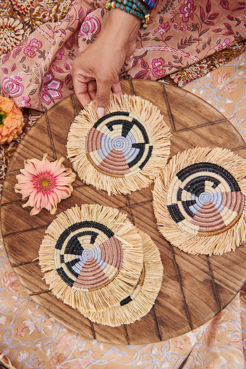 Twilight Fringed Coasters