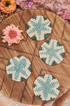 Winter Star Handwoven Coasters