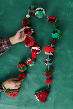 Christmas Confetti Pom Yarn Garland