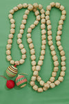 Handwoven Red & Green Jipi Palm Christmas Ornament