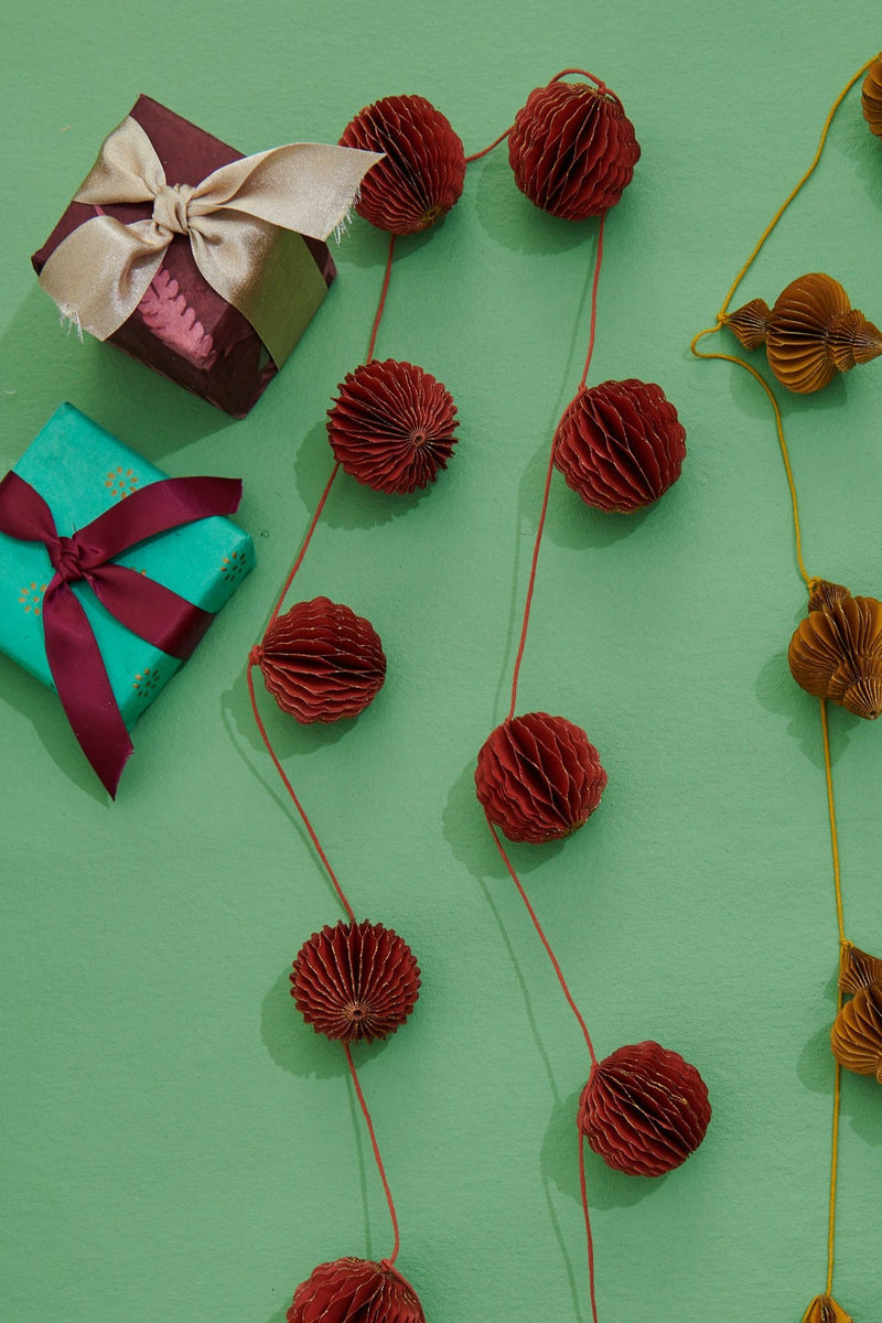 Honeycomb Recycled Paper Garland