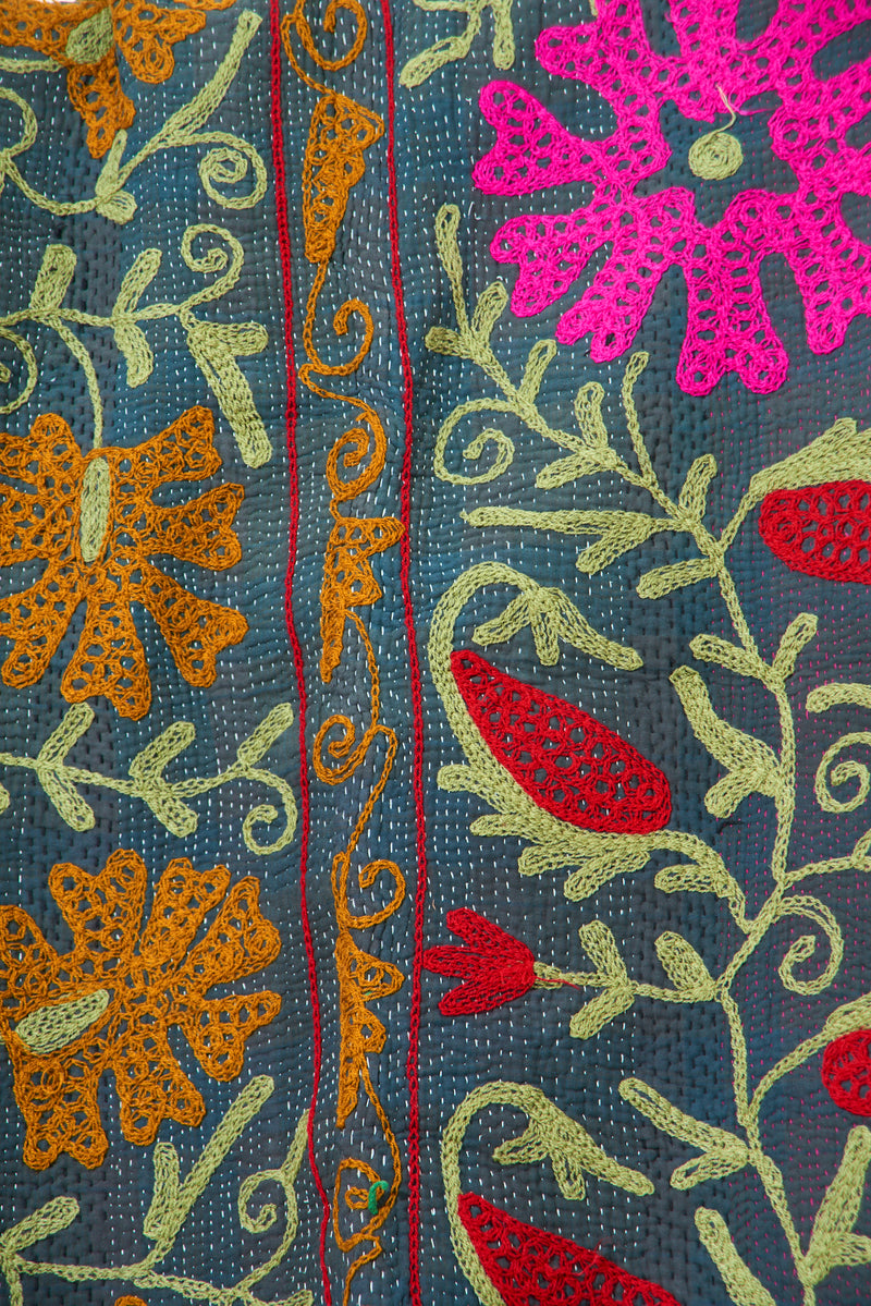 Vintage Suzani Kantha Quilt Meher