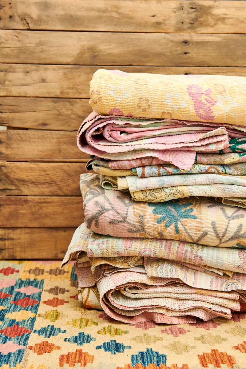 Vintage Kantha Quilt Fulmati