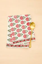 Block Print Waffle Holiday Kitchen Towels