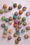 Handwoven Multicolor Jipi Palm Christmas Ornament