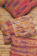 Embroidered Vintage Kantha Pillow