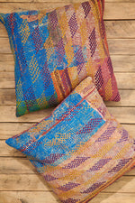 Embroidered Vintage Kantha Pillow