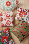 Silk Suzani Pillow Holiday Bloom