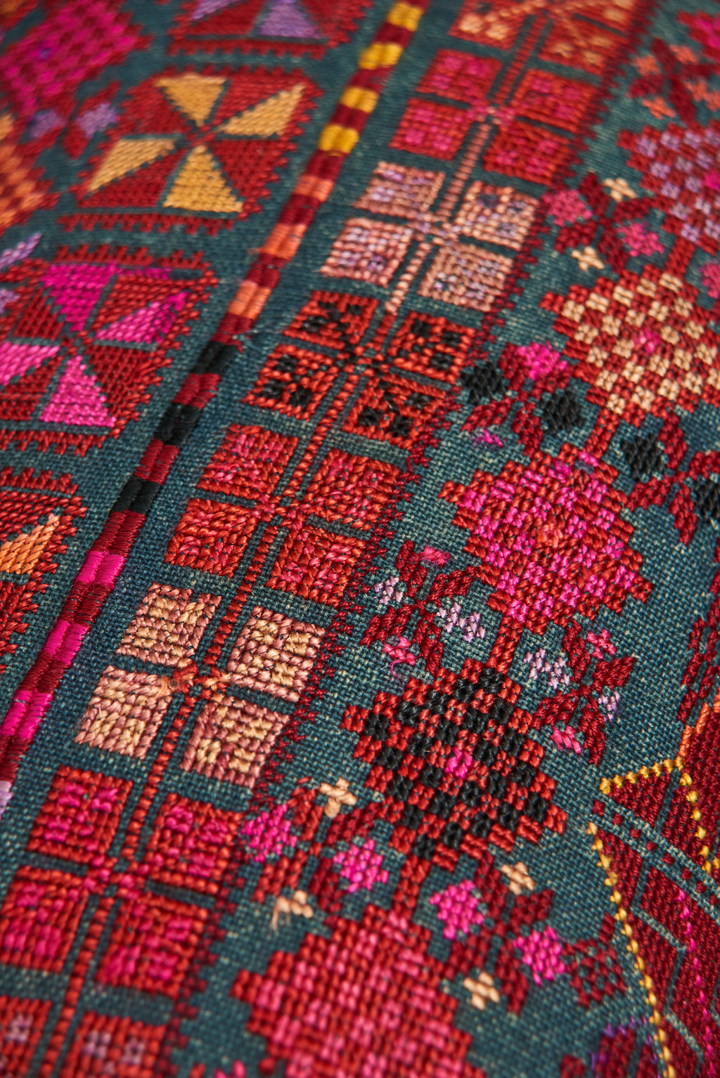 Embroidered Vintage Afghani Pillow