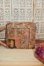 Moroccan Pouf Floor Pillow Mauve Peach