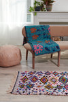 Handwoven Moroccan Cotton Mini Rug