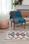 Handwoven Moroccan Cotton Mini Rug