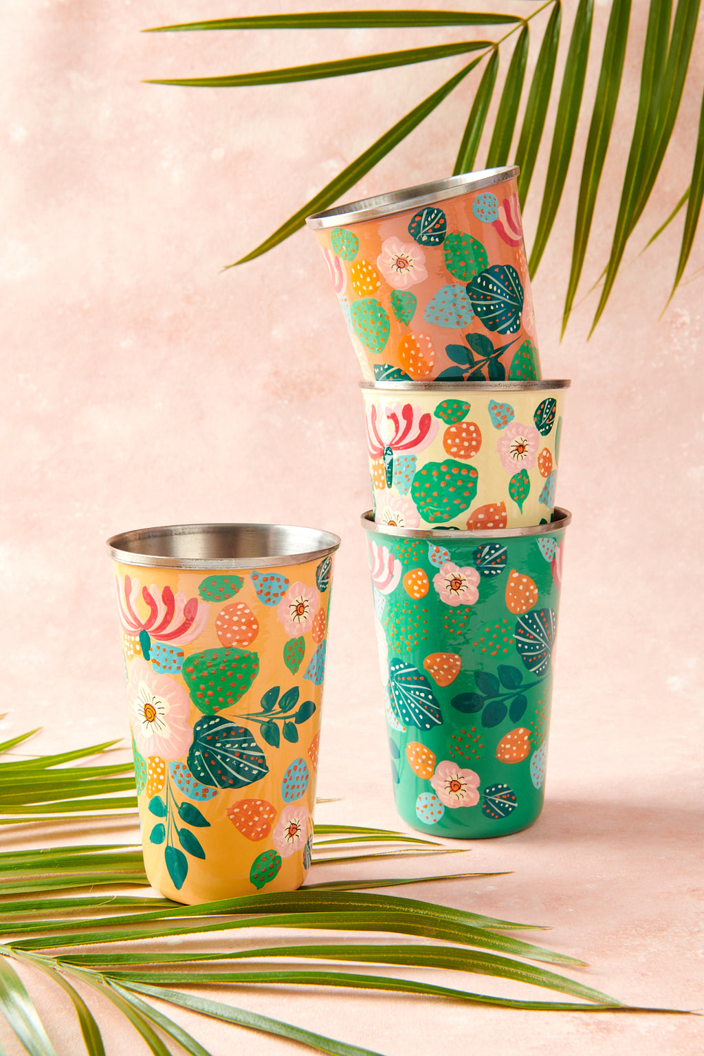 Handpainted Kashmiri Steel Tumblers
