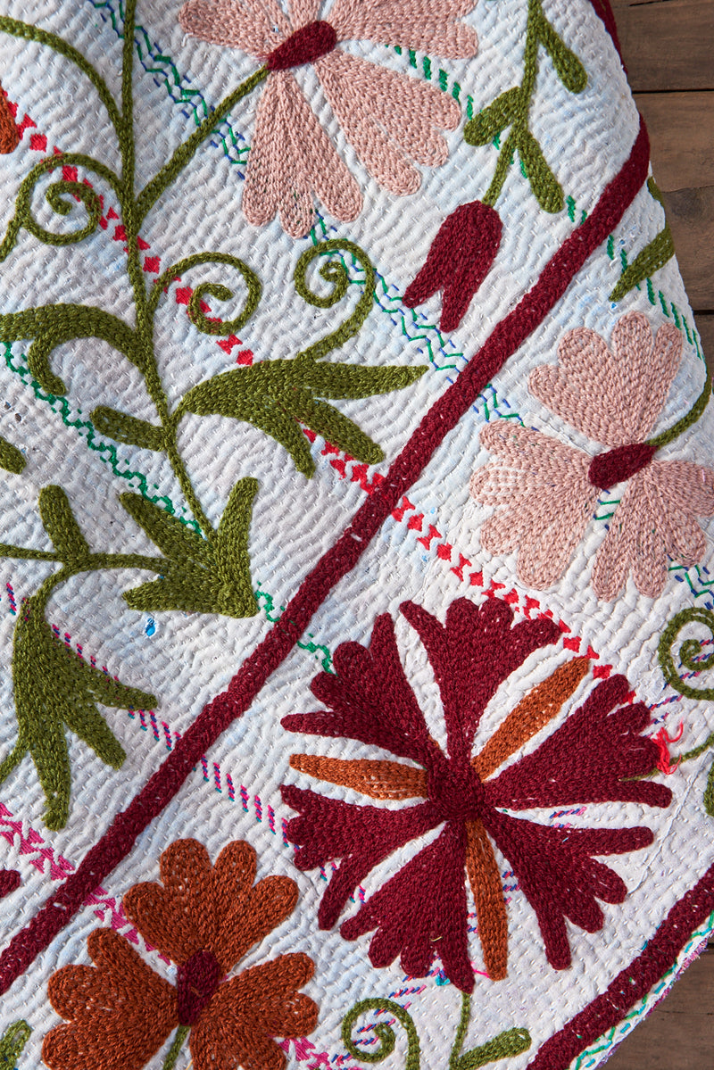 Vintage Suzani Kantha Quilt Aahana