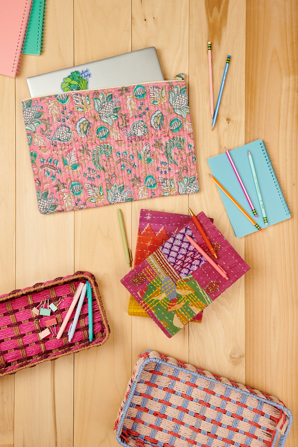 Block Print Laptop Case