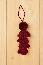 Pom Pom Tassel Burgundy