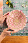 Confetti Neon Handwoven Basket