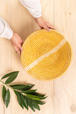 Mustard Yellow Stripe Basket
