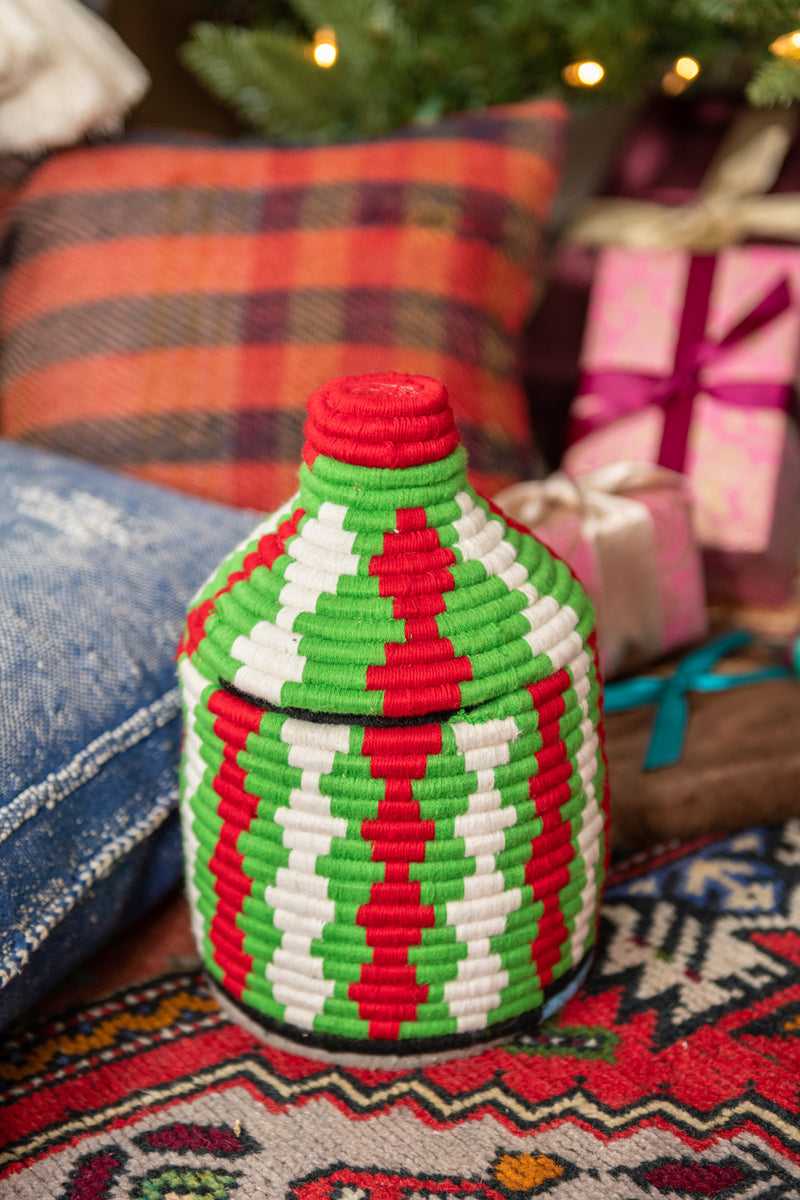 Moroccan Wool Pot Christmas Grinch