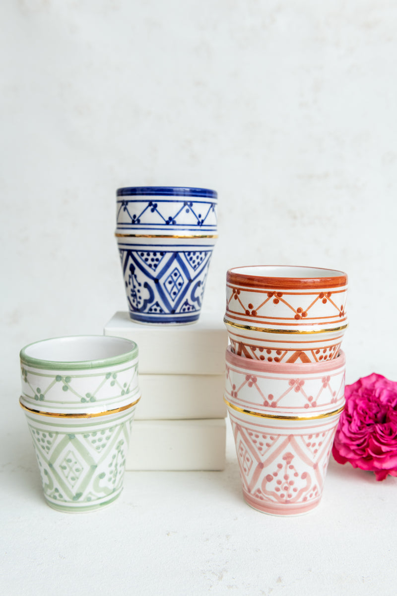 Moroccan Beldi Souk Ceramic Cups