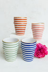 Moroccan Beldi Stripe Ceramic Cups