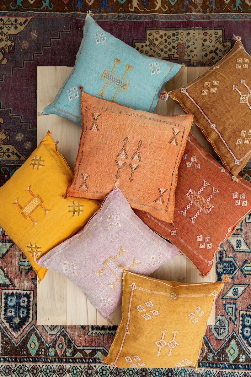 Moroccan Cactus Silk Pillows