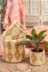 Tropics Handwoven Moroccan Planter Basket