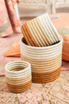Handwoven Basket Planter Canyon Stripe