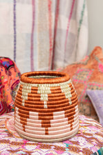 Handwoven Basket Vase Blush + Terra