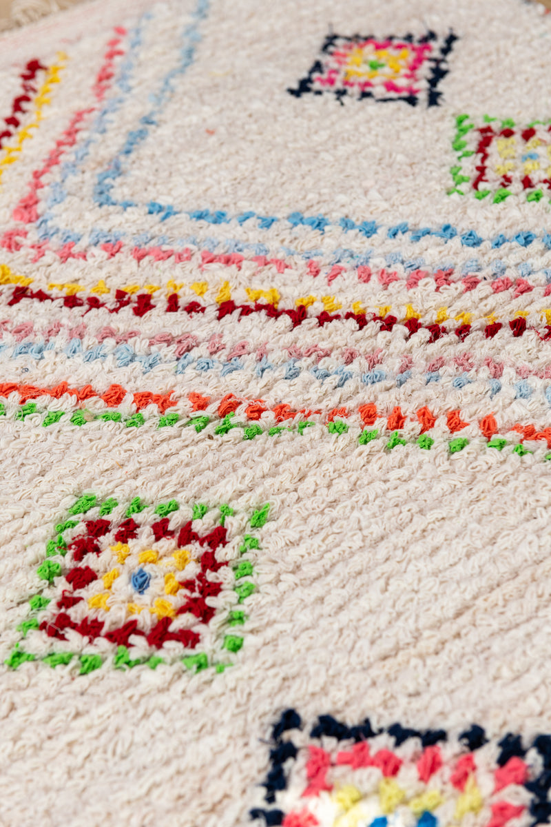 Handwoven Moroccan Cotton Mini Rug Sabria