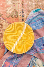 Mustard Yellow Stripe Basket